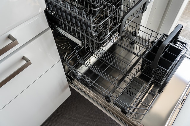 a clean empty dishwasher