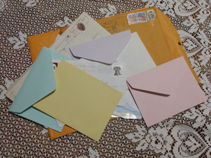 a pile of envelopes